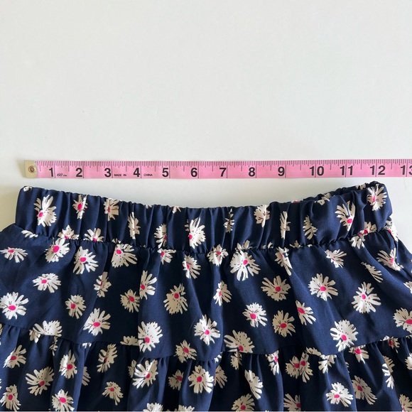 Fifty Street Navy Blue Floral Mini Skirt, Small - Picture 2 of 7